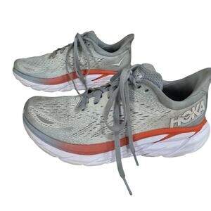 Hoka One One Clifton 8 Blue Fog Women’s Size 6.5 D Wide 1121375 Running Shoes